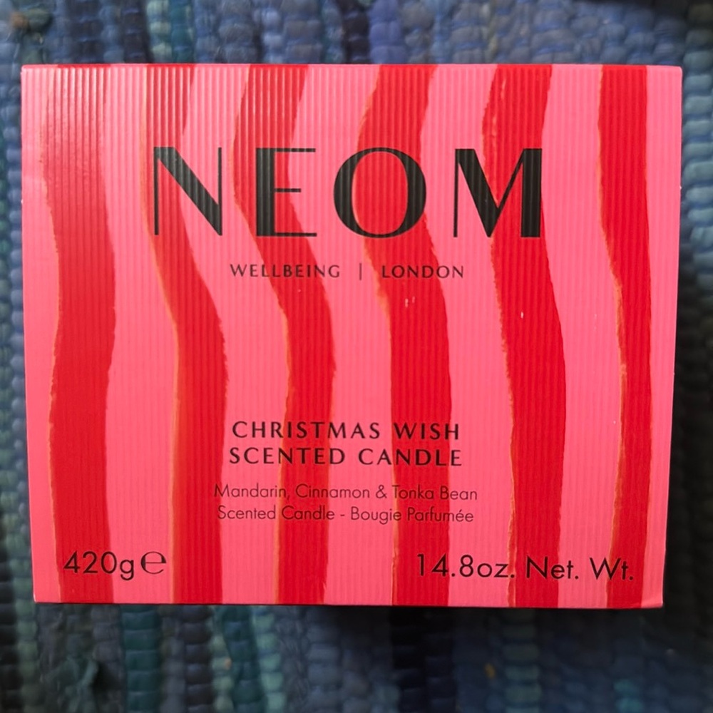 Brand new natural wax three wick Christmas candle